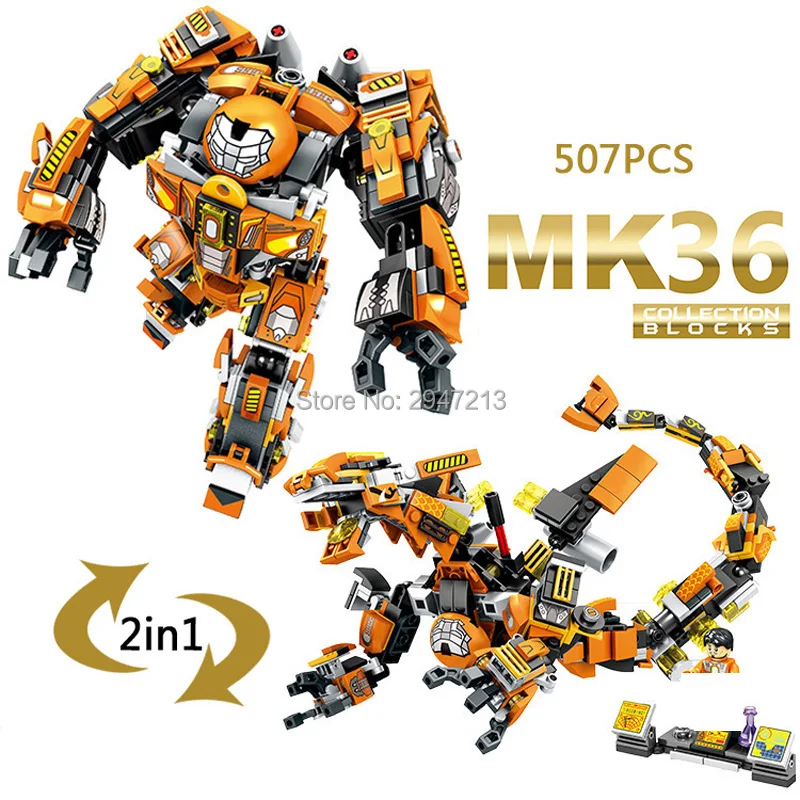 2017 hot compatible LegoINGlys Marvel Super Hero Avenger Iron Man MK36 Deformable dragon Robot Building blocks toys for children
2017 hot compatible LegoINGlys Marvel Super Hero Avenger Iron Man MK36 Deformable dragon Robot Building blocks toys for children