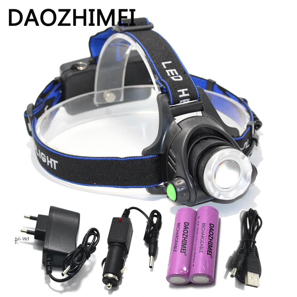 

lantern LED headlamp CREE XM-L2 headlight XML T6 waterproof lanterne head lamp frontal head torch 18650 rechargeable battery