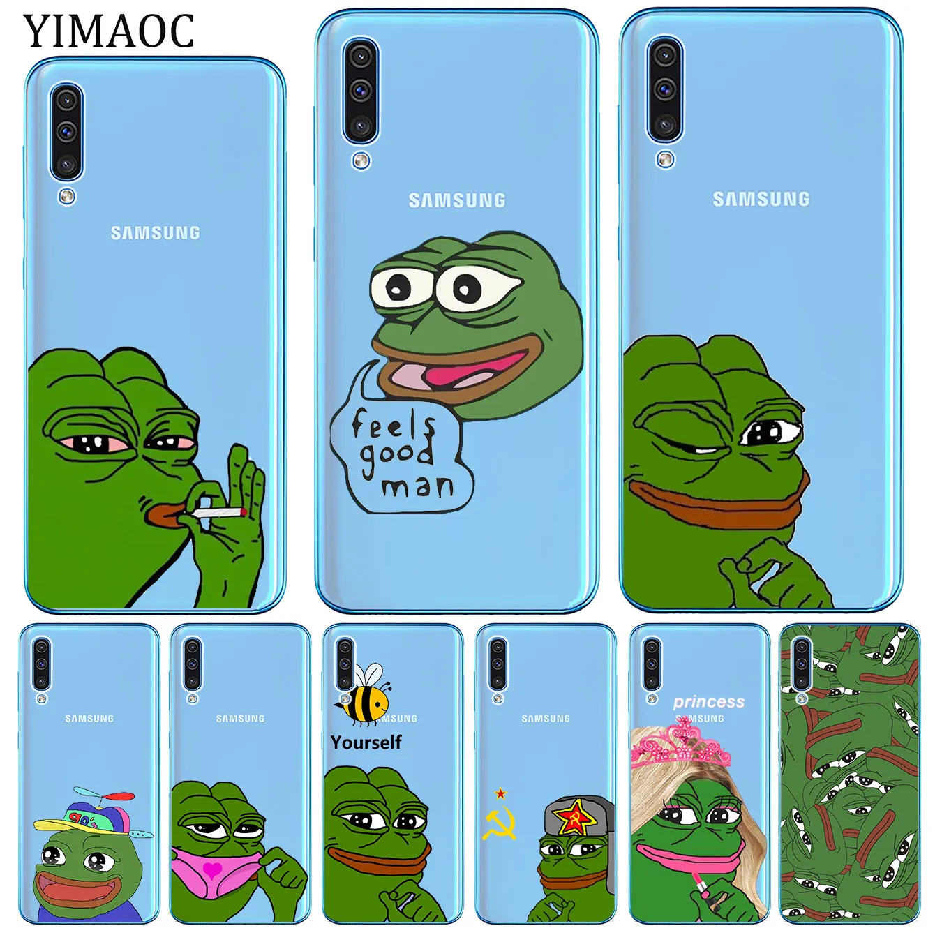 YIMAOC Pepe Funny Frog Soft Phone Silicone Case for Samsung Galaxy A70 A60 A50 A40 A30 A20 A10 M10 M20 M30 M40 TPU Cover
YIMAOC Pepe Funny Frog Soft Phone Silicone Case for Samsung Galaxy A70 A60 A50 A40 A30 A20 A10 M10 M20 M30 M40 TPU Cover