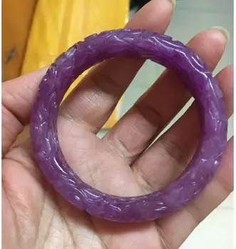 62mm VINTAGE HAND-CARVED CHINESE PURPLE JADEITE JADE BANGLE BRACELET DROP SHIPPING 
62mm VINTAGE HAND-CARVED CHINESE PURPLE JADEITE JADE BANGLE BRACELET DROP SHIPPING