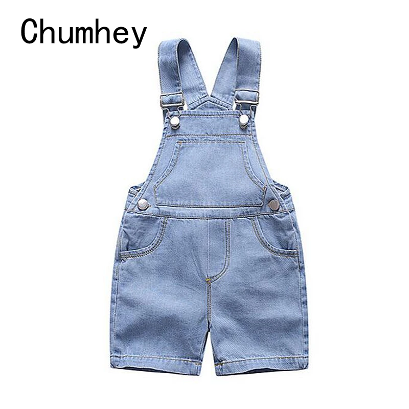 

Chumhey 1-5T Toddler Short Overalls Summer Boys Girls Thin Denim Jeans Kids Jumpsuit Infant Clothing Bebe Clothes Kids Shorts