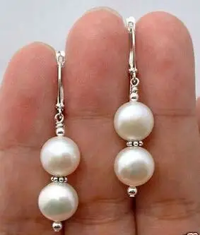 Free Shipping >> Fashion Beautiful 10mm round White shell Pearl Leverback Silver Hook Earring
Free Shipping >> Fashion Beautiful 10mm round White shell Pearl Leverback Silver Hook Earring