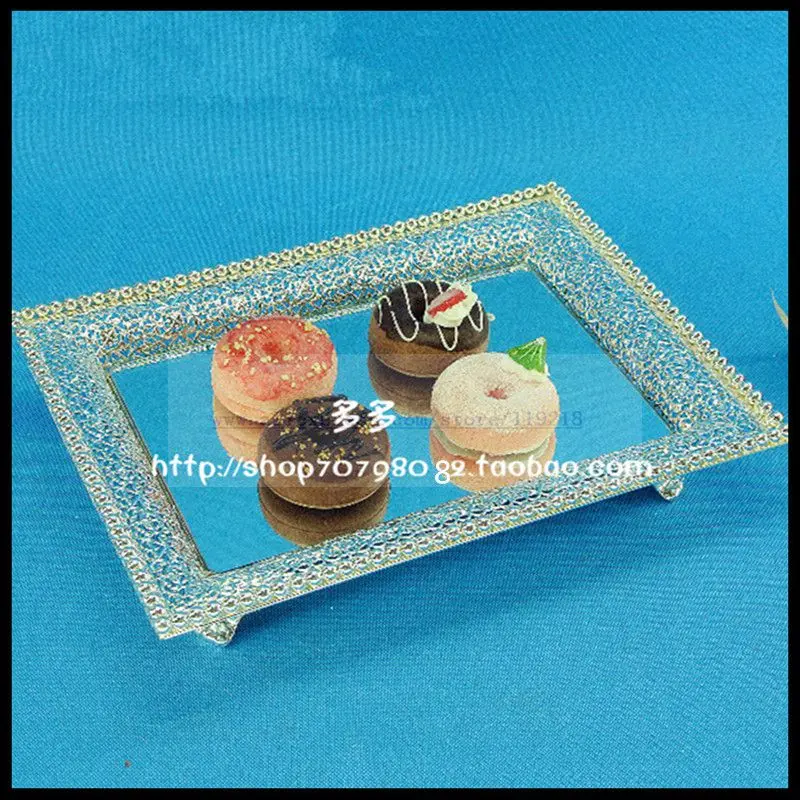 European silver plated rectangular tray mirror snack plate cake plate fruit plate wedding dessert table large and medium trumpet
European silver plated rectangular tray mirror snack plate cake plate fruit plate wedding dessert table large and medium trumpet