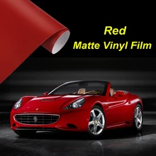 50x200 см красный автомобильный Стайлинг матовая виниловая пленка