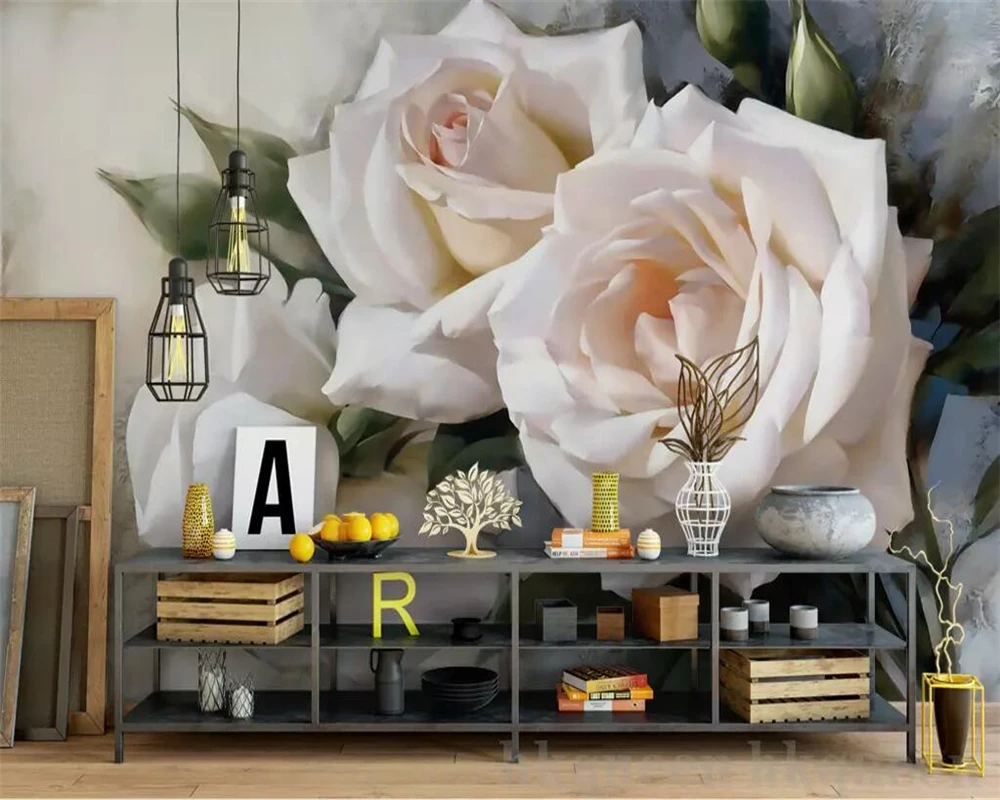 Beibehang Living room bedroom wallpaper mural simple fashion hand-painted pink rose oil painting TV background wall 3d wallpaper
Beibehang Living room bedroom wallpaper mural simple fashion hand-painted pink rose oil painting TV background wall 3d wallpaper