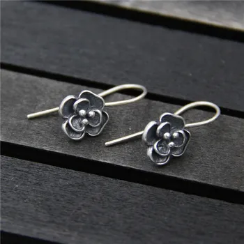C&R Real 925 Sterling Silver drop earrings for women Rose molding retro Thai Silver earings Fine Jewelry
C&R Real 925 Sterling Silver drop earrings for women Rose molding retro Thai Silver earings Fine Jewelry