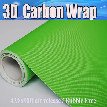 Apple Green 3D Carbon Fiber Vinyl Air Bubble Free Car Wrapping Film Foile Vehicle Stickers laptop cover skin 1.52x30m/Roll
Apple Green 3D Carbon Fiber Vinyl Air Bubble Free Car Wrapping Film Foile Vehicle Stickers laptop cover skin 1.52x30m/Roll