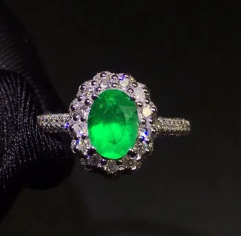 Fine Jewelry Collection Real 18K White Gold 100% Natural Emerald Gemstone Female Wedding Rings for women Fine Ring
Fine Jewelry Collection Real 18K White Gold 100% Natural Emerald Gemstone Female Wedding Rings for women Fine Ring