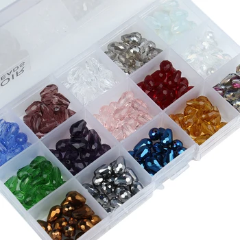 Mixed Color 8*12mm Drop Crystal Glass Loose Faceted Beads Spacer End Charm Beads For Bracelet Necklace DIY Jewelry Making F3468
Mixed Color 8*12mm Drop Crystal Glass Loose Faceted Beads Spacer End Charm Beads For Bracelet Necklace DIY Jewelry Making F3468