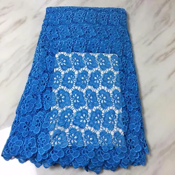 New Arrival 2018 Lace Fabrics Blue Nigerian Guipure Cupion Lace Material 5Yd African Water Soluble Guipure Lace Fabric
New Arrival 2018 Lace Fabrics Blue Nigerian Guipure Cupion Lace Material 5Yd African Water Soluble Guipure Lace Fabric