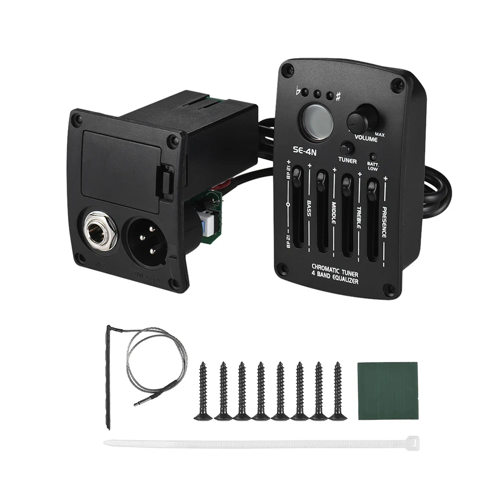 Acoustic Guitar Pickup 4 Bands EQ Equalizer Pickup Guitar Preamp Piezo Pickup with LCD Tuner Guitar Parts & Accessories
Acoustic Guitar Pickup 4 Bands EQ Equalizer Pickup Guitar Preamp Piezo Pickup with LCD Tuner Guitar Parts & Accessories