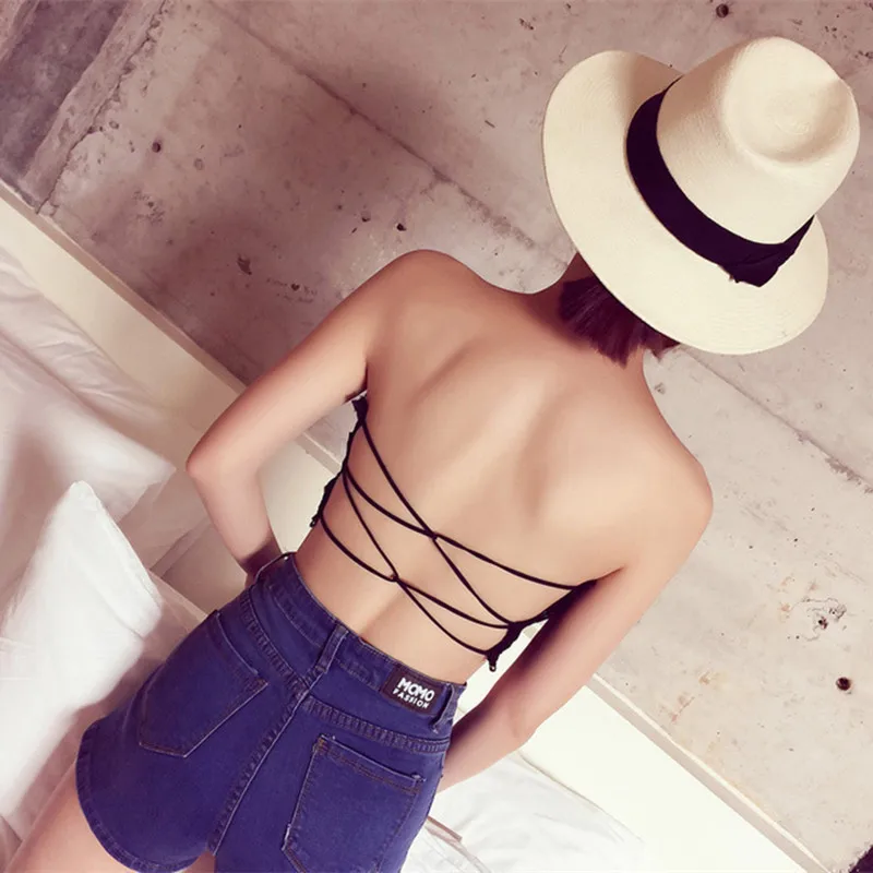 Fashion Sexy Lady Wrapped Chest Cloth Stretch Lace Top Tube Women's Girls Soft Strapless Jacquard Lace Bra (11)