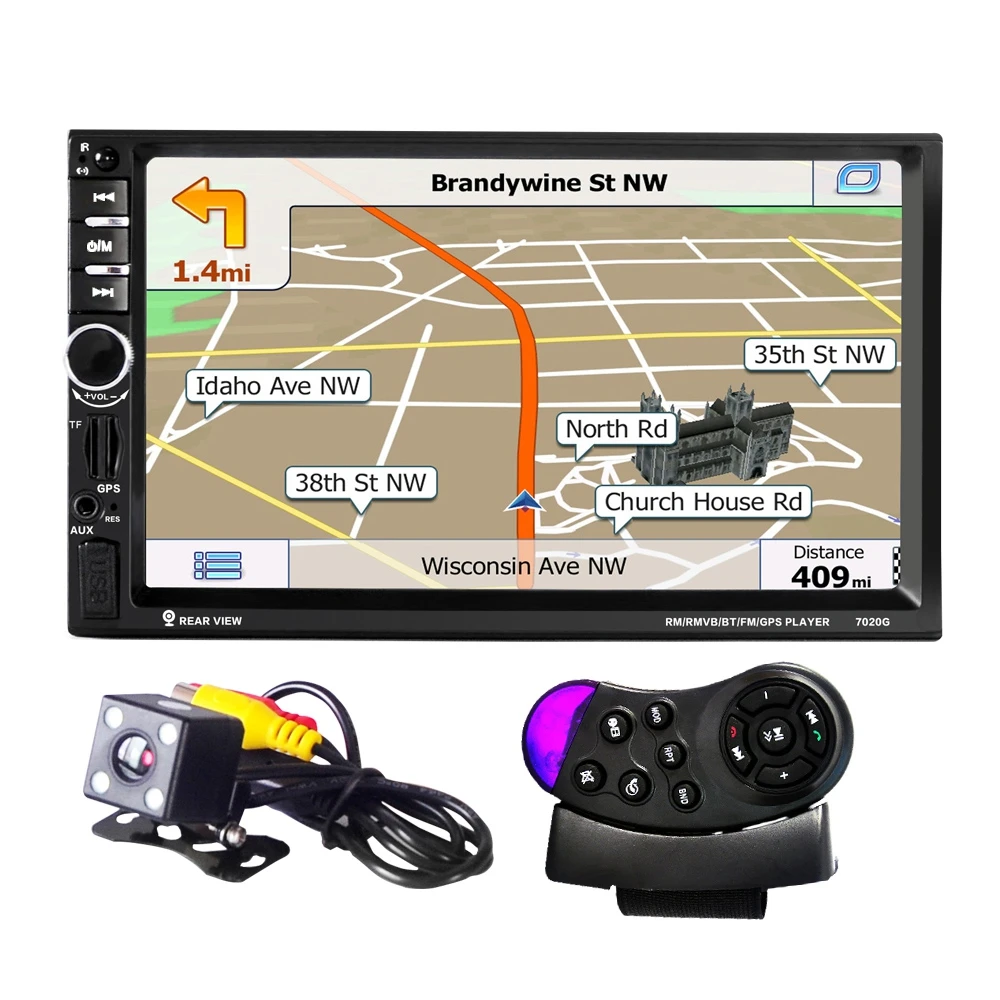 7 inch Car Audio Stereo MP5 Player Remote Control Rearview Camera GPS Navigation Function
7 inch Car Audio Stereo MP5 Player Remote Control Rearview Camera GPS Navigation Function