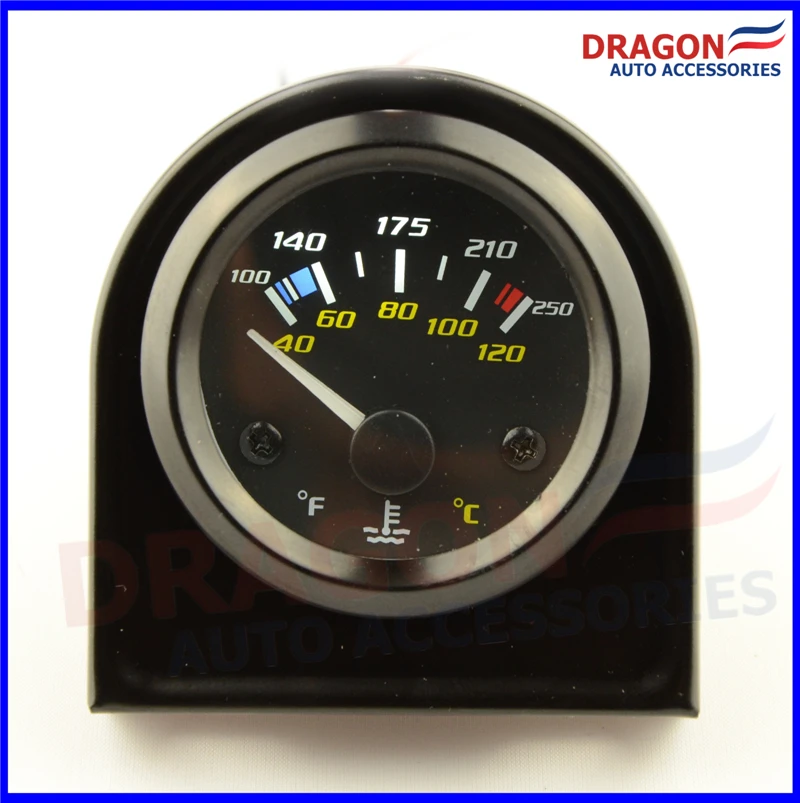 2Inch 52mm Universal Car Dual Analog Water Temperature Temp Gauge 40-120C/100-250F White LED
2Inch 52mm Universal Car Dual Analog Water Temperature Temp Gauge 40-120C/100-250F White LED