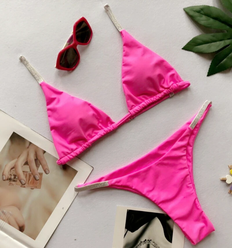 Sexy Swimwear Women Tankini Bikini Set Sequined Strap Push-up Padded Swimsuit Bathing Suit Female Biquini
Sexy Swimwear Women Tankini Bikini Set Sequined Strap Push-up Padded Swimsuit Bathing Suit Female Biquini