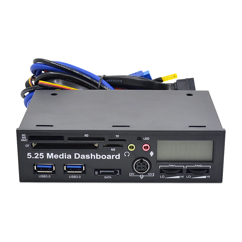 MJTEK 10pcs High Speed All in 1 PC 5.25 Inch Media Dashboard Multi Card Reader USB 3.0 SATA Front Panel Black Color | Компьютеры и