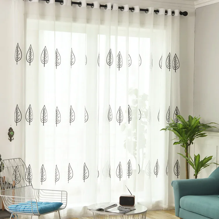 Modern Tulle for the Bedroom Living Room On The Window Decorative Curtain Sheer Embroider Tulle Luxury GIGIZAZA Leaves Voile
Modern Tulle for the Bedroom Living Room On The Window Decorative Curtain Sheer Embroider Tulle Luxury GIGIZAZA Leaves Voile