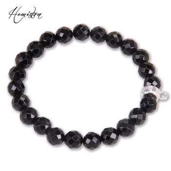 Thomas Style Black Facet Onyx Beads Bracelet With a Charm Carrier, European Bead Bracelet Fine Jewelry for Women Men TS B401
Thomas Style Black Facet Onyx Beads Bracelet With a Charm Carrier, European Bead Bracelet Fine Jewelry for Women Men TS B401