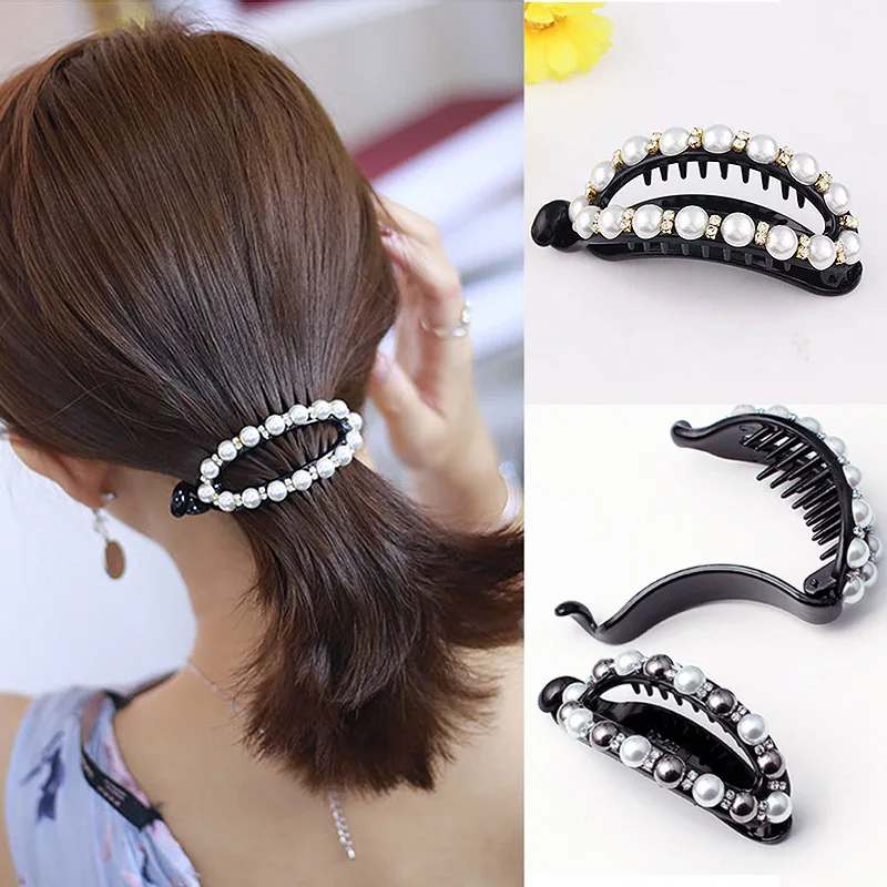 LNRRABC Rhinestone Black And White Simulated Pearls Hairpins Ponytail Holder Hollow Out Hair Clip Women Hair Accessories
LNRRABC Rhinestone Black And White Simulated Pearls Hairpins Ponytail Holder Hollow Out Hair Clip Women Hair Accessories