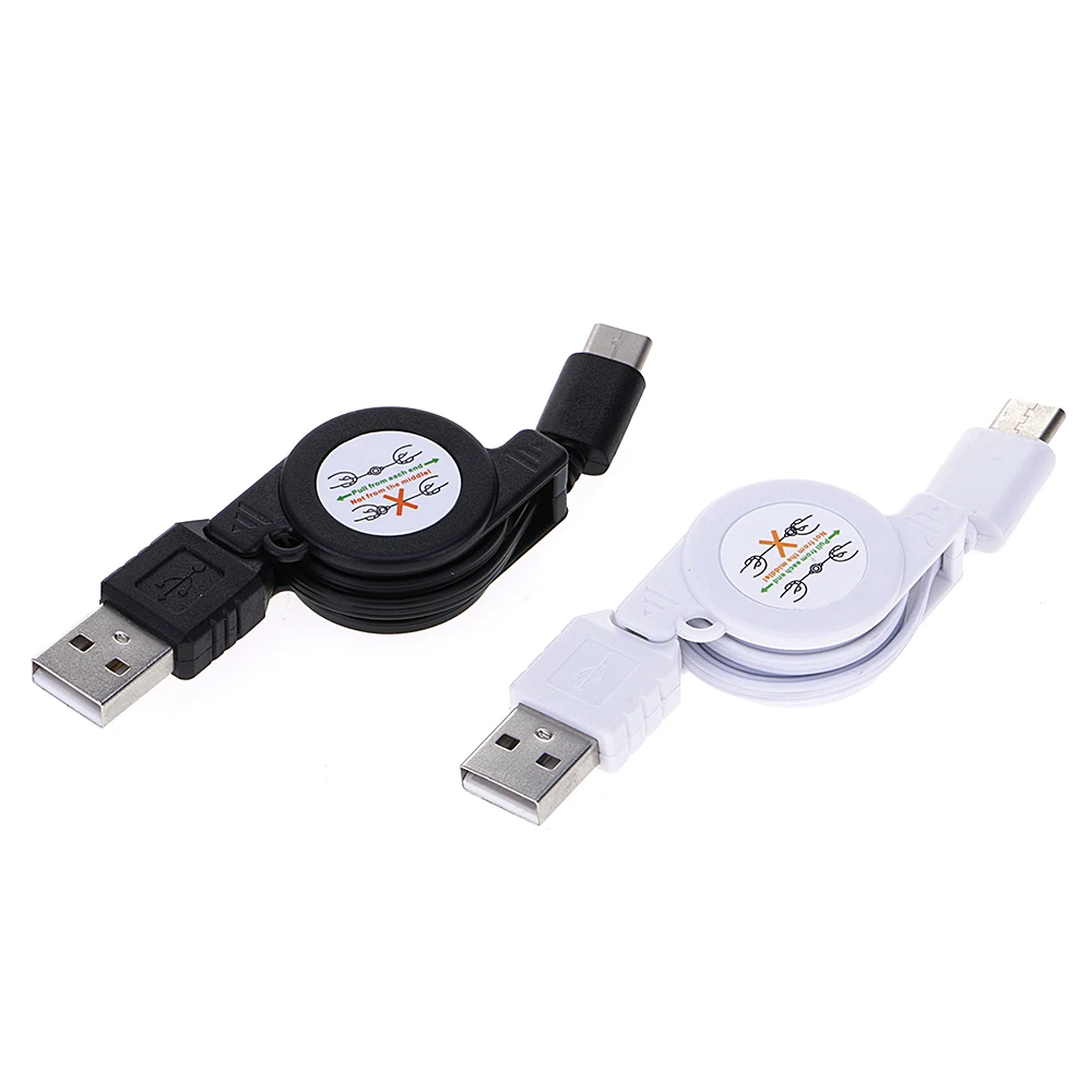 

70CM Retractable USB 3.1 Type C Data Sync Charger Cable for Samsung Huawei LG