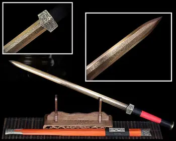 T10 Steel High Temperature Hand Forging Golden Blade Sharp Chinese Sword Red Wood Scabbard Han JIAN
T10 Steel High Temperature Hand Forging Golden Blade Sharp Chinese Sword Red Wood Scabbard Han JIAN