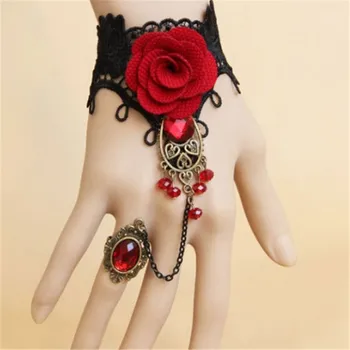 2019 new Retro Lace Red Rose Metal Bracelet Big Red Crystal fashion bracelet jewelry for female
2019 new Retro Lace Red Rose Metal Bracelet Big Red Crystal fashion bracelet jewelry for female