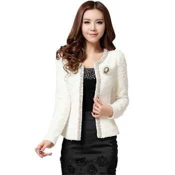 New 2018 Autumn Spring Coat Short Design Women Outerwear Elegant Beaded Diamond Slim Long Sleeve Plus Size Small Jacket XXXL
New 2018 Autumn Spring Coat Short Design Women Outerwear Elegant Beaded Diamond Slim Long Sleeve Plus Size Small Jacket XXXL