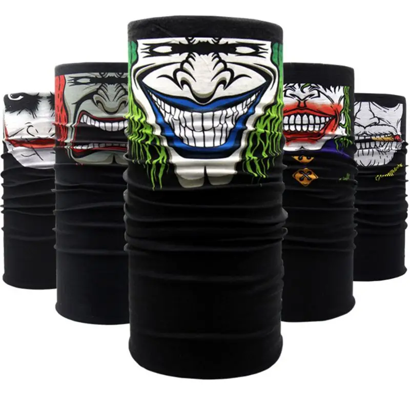 24x49cm Unisex Motorcycle Headband Masquerade Halloween Ghost Joker Magic Bandana Neck Scarf Warmer Windproof Face Shield Mask 
24x49cm Unisex Motorcycle Headband Masquerade Halloween Ghost Joker Magic Bandana Neck Scarf Warmer Windproof Face Shield Mask