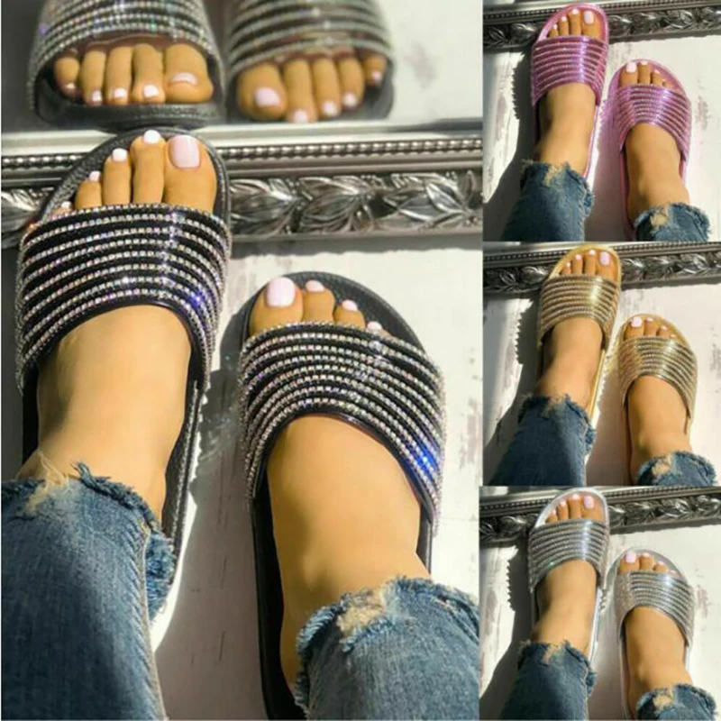 Coolsa Summer Women Slippers Rhinestone Flip Flop Bling Diamond Sanals Flat Rubber House Slipper Lady Casual Crystal Beach Shoes
Coolsa Summer Women Slippers Rhinestone Flip Flop Bling Diamond Sanals Flat Rubber House Slipper Lady Casual Crystal Beach Shoes