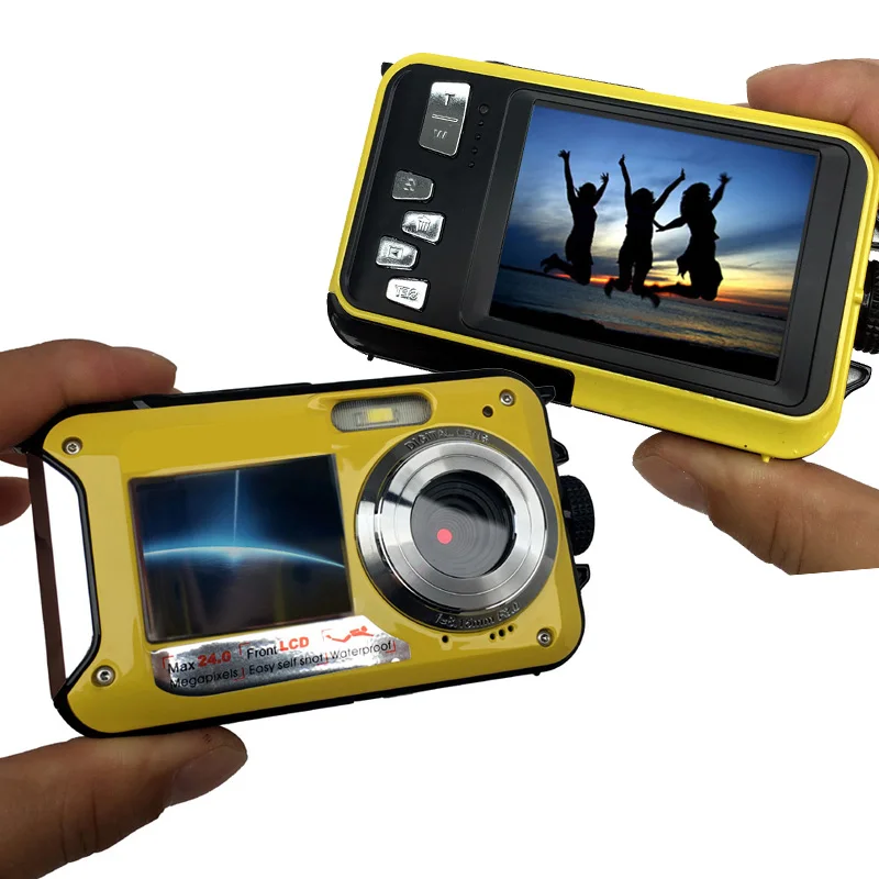 HD 1080P Waterproof Digital Camera Dual Screens (Back 2.7 inch + Front 1.8 inch) 16x Zoom Underwater Camcorder Cam (DC998)
HD 1080P Waterproof Digital Camera Dual Screens (Back 2.7 inch + Front 1.8 inch) 16x Zoom Underwater Camcorder Cam (DC998)