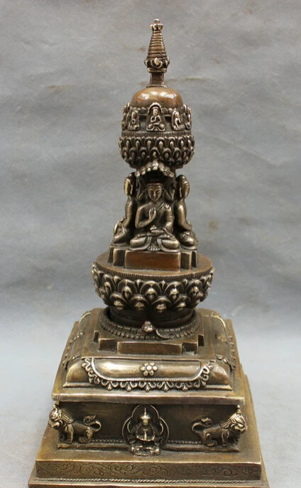 S2967 12" Chinese Bronze Lion Shakyamuni Sakyamuni Buddha Statue Temple Stupa Pagoda D0318
S2967 12" Chinese Bronze Lion Shakyamuni Sakyamuni Buddha Statue Temple Stupa Pagoda D0318