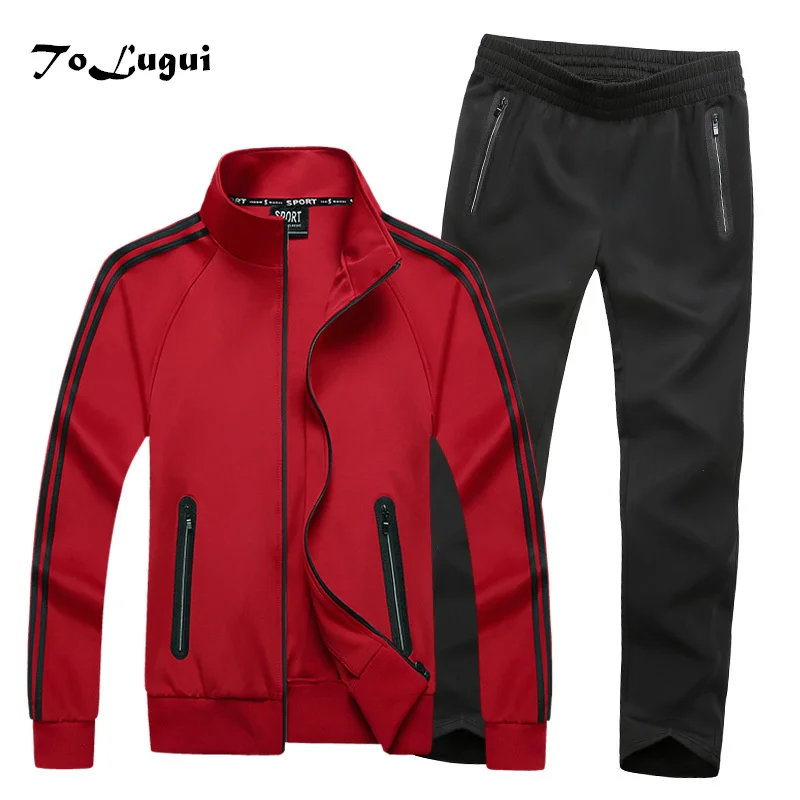 2018 New Sportswear Men Clothing Spring Autumn Set Sportshirt and Pants Tracksuit Loose Stripe Set Windproof Big Size 7XL 8XL
2018 New Sportswear Men Clothing Spring Autumn Set Sportshirt and Pants Tracksuit Loose Stripe Set Windproof Big Size 7XL 8XL