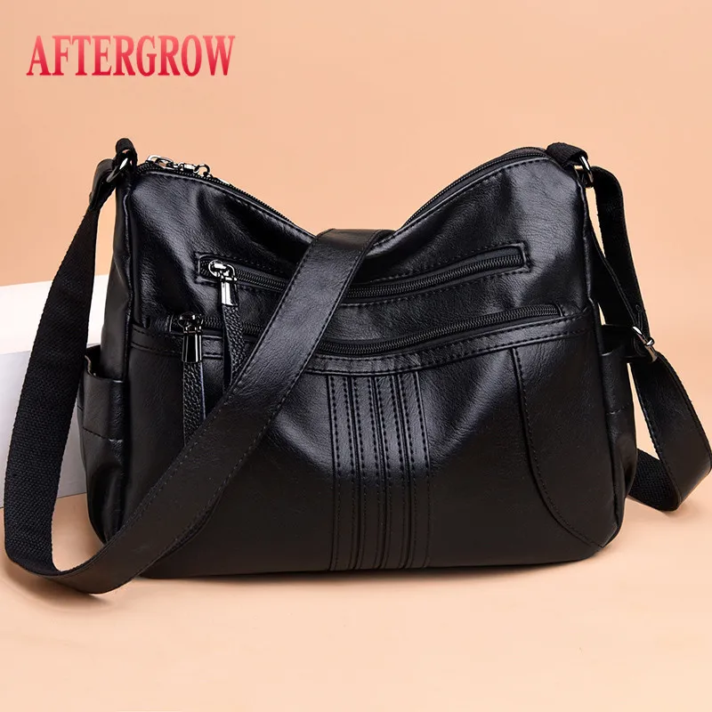 Black Women Messenger Bag Large Washed Leather Daily Ladies Shoulder Bags O Bolsa Feminina Multi-pocket Female Crossbody Handbag
Black Women Messenger Bag Large Washed Leather Daily Ladies Shoulder Bags O Bolsa Feminina Multi-pocket Female Crossbody Handbag