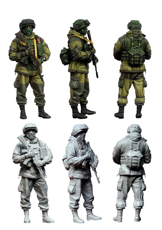 

[tuskmodel] 1 35 scale resin model figures kit Modern Russian Soldiers e3
