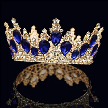 Gorgeous Drop Crystal Gold Tiara Crown for Queen King Round Diadem Bride Headdress Prom Wedding Hair Jewelry Head Ornaments
Gorgeous Drop Crystal Gold Tiara Crown for Queen King Round Diadem Bride Headdress Prom Wedding Hair Jewelry Head Ornaments