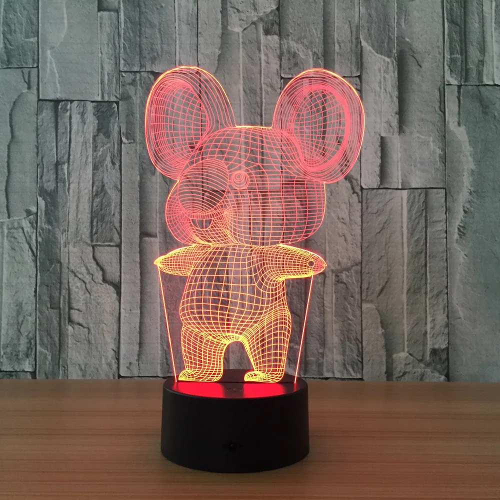 The Koala Acrylic 3D LED Night Light Stereo Vision Lamp 7 Colors Changing USB Bedroom Bedside Night light Baby Creative Gifts
The Koala Acrylic 3D LED Night Light Stereo Vision Lamp 7 Colors Changing USB Bedroom Bedside Night light Baby Creative Gifts