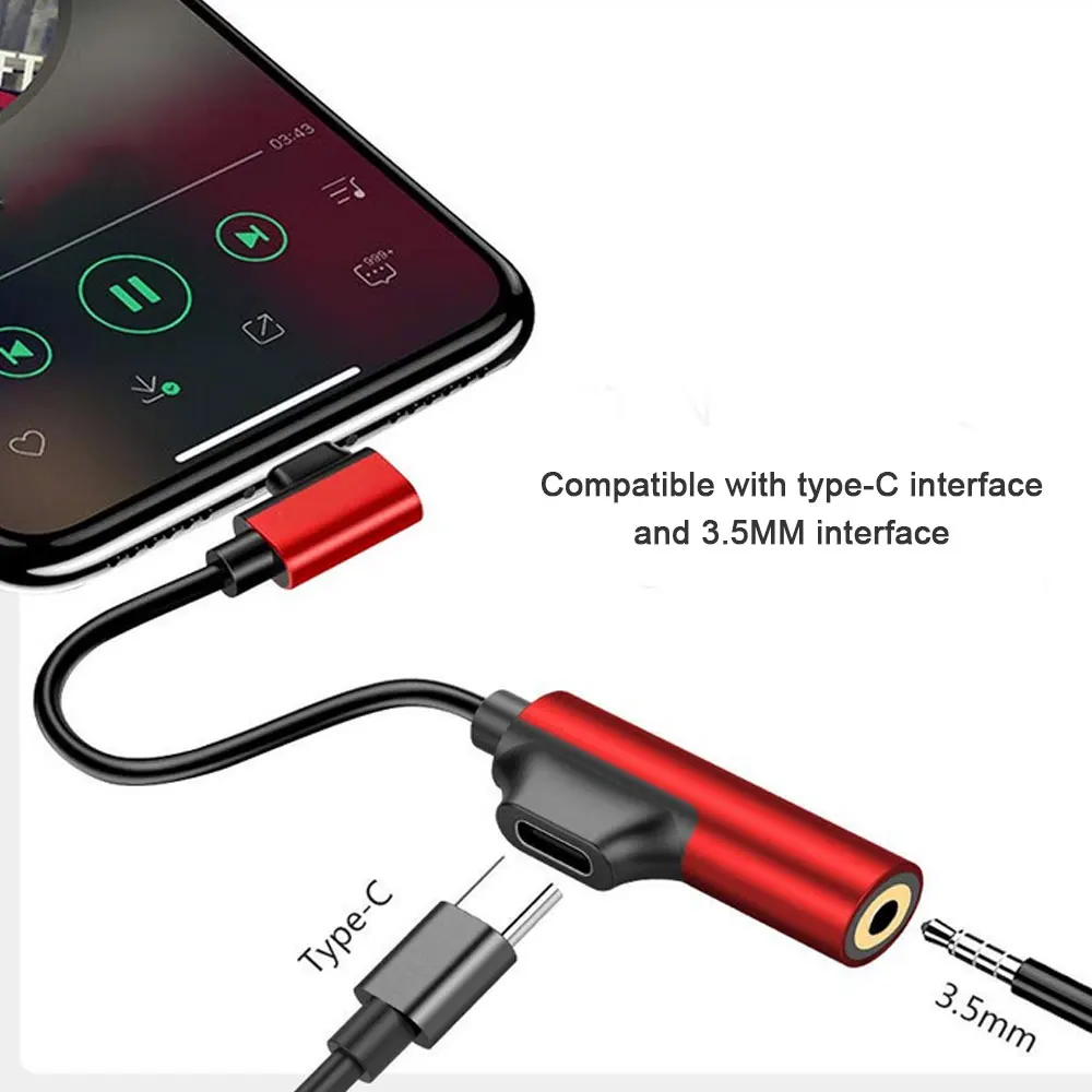 2 In 1 Usb Type C Adapter Charger Audio Cable Type-C To 3.5mm Jack Headphone Aux Converter for Samsung Note9 Xiaomi HTC Huawei
2 In 1 Usb Type C Adapter Charger Audio Cable Type-C To 3.5mm Jack Headphone Aux Converter for Samsung Note9 Xiaomi HTC Huawei