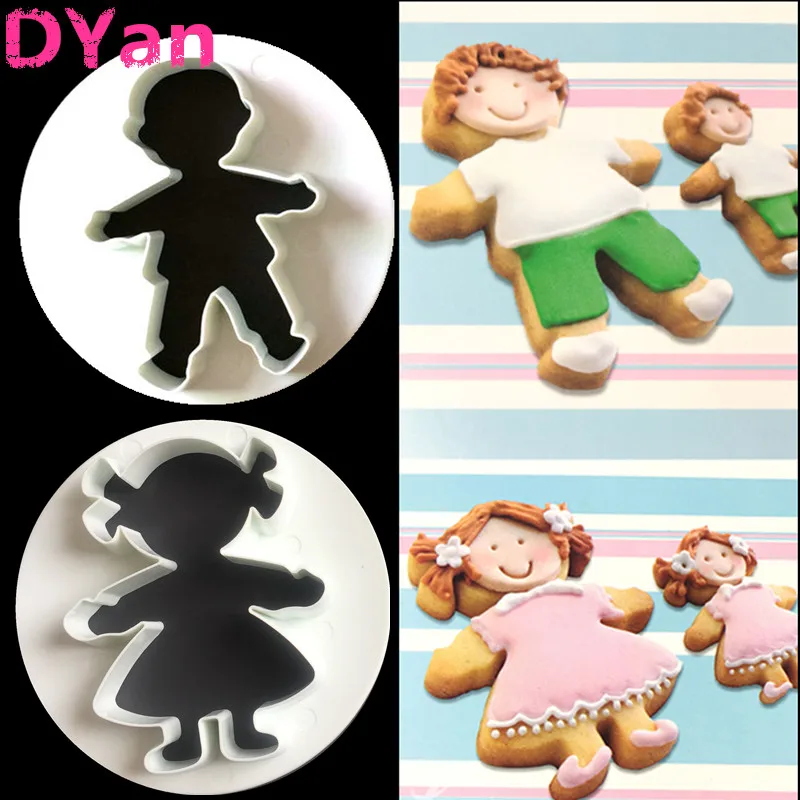 

3pcs/set Baby Girl Boy Fondant Biscuits Cutter Decorating Sugarcraft Gum Paste Tools Cupcake Cookie Accessories A1283