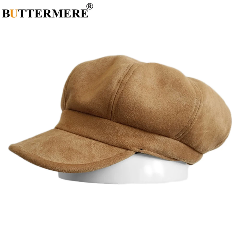 BUTTERMERE Camel Beret Hats Women Newsboy Hat Suede Leather Baker Hats Female Brand Duckbill Autumn Ladies Painter Octagonal Cap
BUTTERMERE Camel Beret Hats Women Newsboy Hat Suede Leather Baker Hats Female Brand Duckbill Autumn Ladies Painter Octagonal Cap