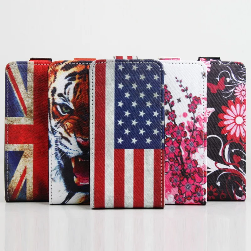 Image New Arrival Doogee F5 Case US UK Flag Cartoon Painting PU Leather Case for Doogee F5 Open Up and Down 5 Colors