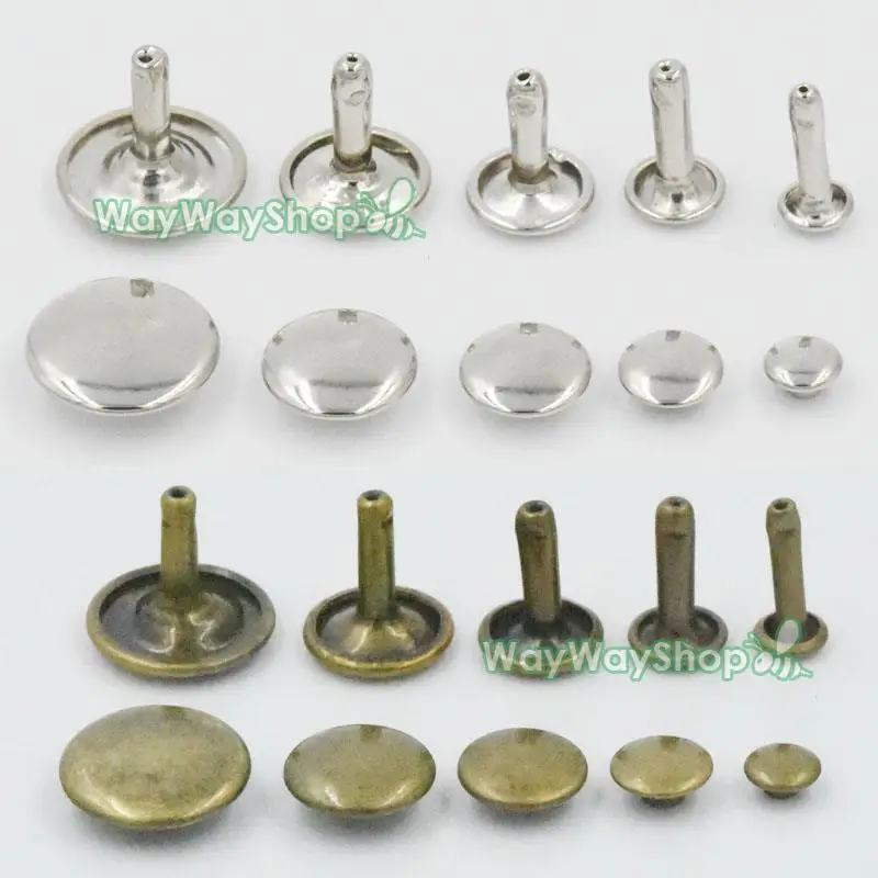 200 Pcs Double Round Cap Rivet Stud Snap Button Stud Leather Craft Fasteners 6mm 8mm 10mm 12mm 15mm
200 Pcs Double Round Cap Rivet Stud Snap Button Stud Leather Craft Fasteners 6mm 8mm 10mm 12mm 15mm