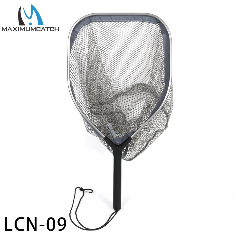 Maximumcatch Fly Fishing Flat Bottom Trout Net Aluminum/Plastic Frame with Nylon/Rubber | Спорт и развлечения