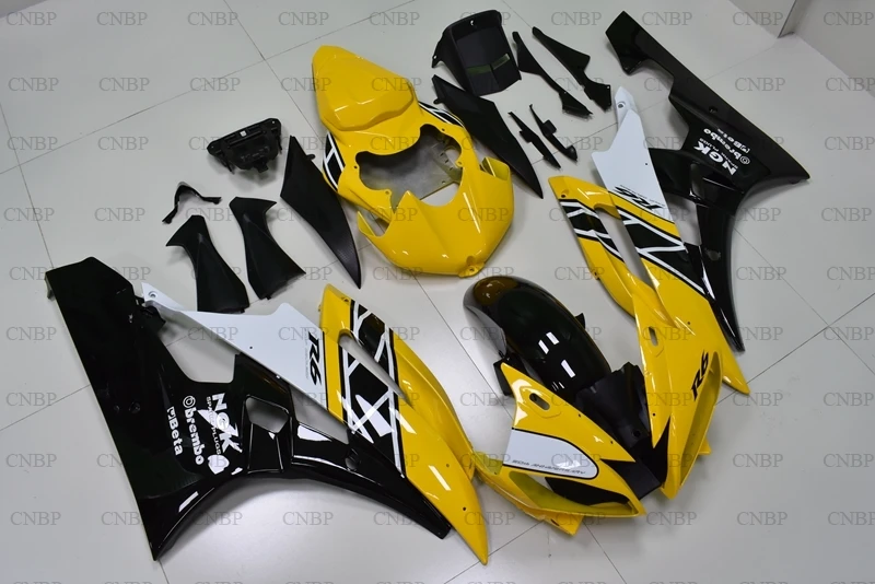 YZF R6 2006 - 2007 комплекты обтекателей для YAMAHA YZFR6 07 кузов Желтые Черные обтекатели |