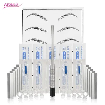 

ATOMUS 1 Set Makeup Microblading Eyebrow Tattoo Kits Pen Needle Tattoo Practical Skin Beauty Girls Great For Beginners Art