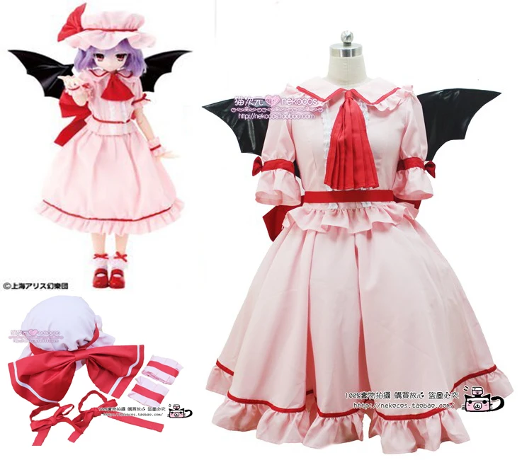 Touhou Project Remilia Scarlet Delux Cosplay Costume with hat and wing
Touhou Project Remilia Scarlet Delux Cosplay Costume with hat and wing
