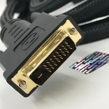 Dual Link 24+1 DVI to DVI Cable Gold Plated Male-Male Cable Compatible DVI 24+5 Support 3D With Two Ferrite Cores 3Meter 1Pcs
Dual Link 24+1 DVI to DVI Cable Gold Plated Male-Male Cable Compatible DVI 24+5 Support 3D With Two Ferrite Cores 3Meter 1Pcs