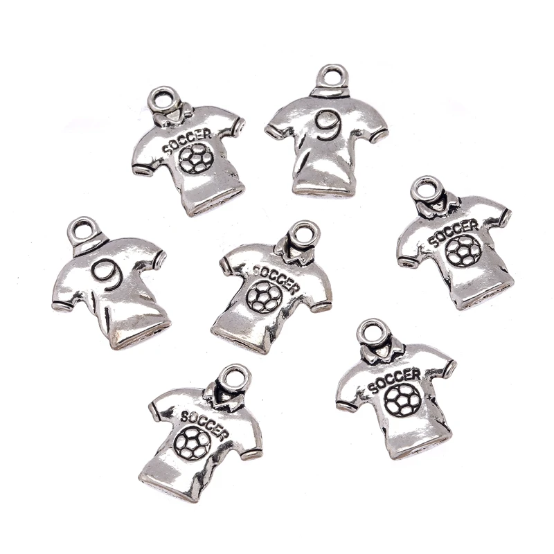 5pcs Antique Silver Basketball Vest Clothing Charms Pendant Jewelry Making Findings 19X15mm Football Soccer Sports Player 
5pcs Antique Silver Basketball Vest Clothing Charms Pendant Jewelry Making Findings 19X15mm Football Soccer Sports Player