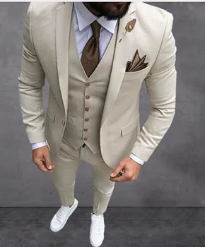 Custom Made Groomsmen Men Suit Beige Groom Tuxedos Notch Lapel Mens Suits Wedding Best Man Blazer ( Jacket+Pants+Vest)
Custom Made Groomsmen Men Suit Beige Groom Tuxedos Notch Lapel Mens Suits Wedding Best Man Blazer ( Jacket+Pants+Vest)