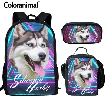Coloranimal Cute german shepherd School Bag Siberian husky 3pcs Set Children Primary School Bags Teenager Backpack Kid Bookbag
Coloranimal Cute german shepherd School Bag Siberian husky 3pcs Set Children Primary School Bags Teenager Backpack Kid Bookbag