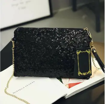New women's sequins clutch bag fashion dinner shiny purse portable chain shoulder bag
New women's sequins clutch bag fashion dinner shiny purse portable chain shoulder bag